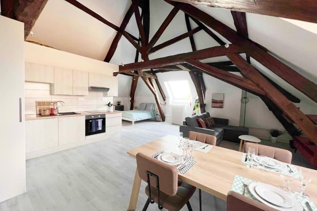 Appartamento Charme Plein Coeur Auxerre - Parking Prive Esterno foto