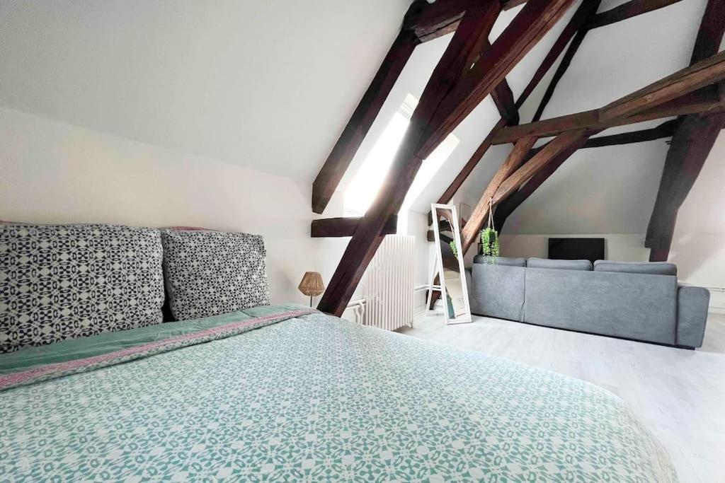 Appartamento Charme Plein Coeur Auxerre - Parking Prive Esterno foto
